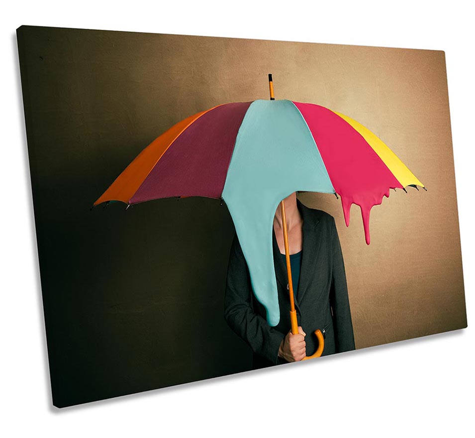 Surreal Drip Umbrella Multi-Coloured