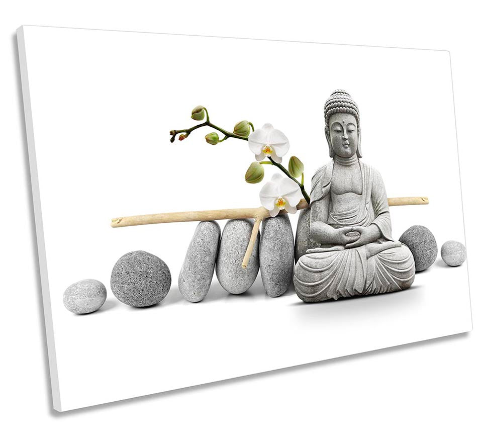 Buddha Monk Zen Stones Grey