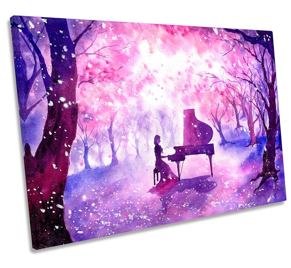 Piano Music Forest Pink