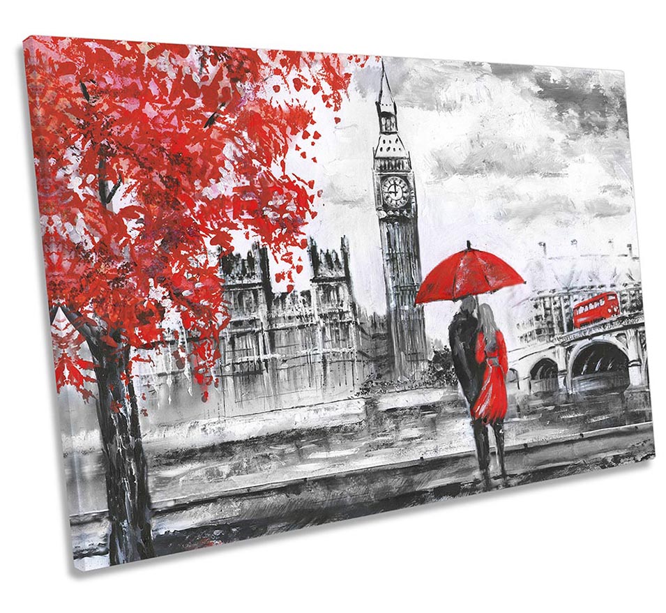 Big Ben London Umbrella Red