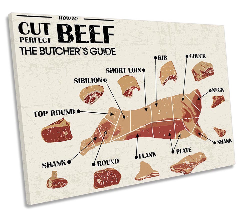 Butcher Guide Beef Cuts Cream