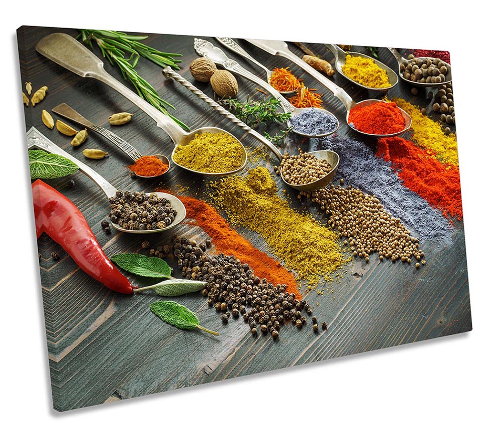 Spooned Spices Herbs Kitchen Multi-Coloured