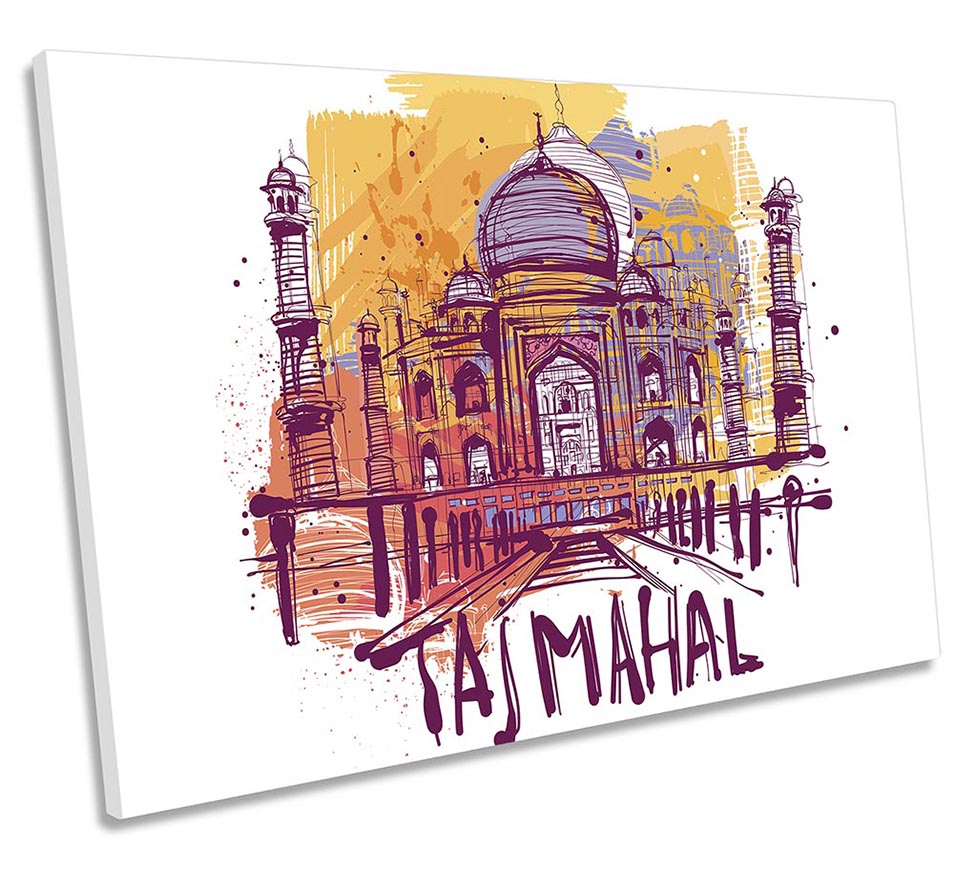 Taj Mahal India Abstract Orange