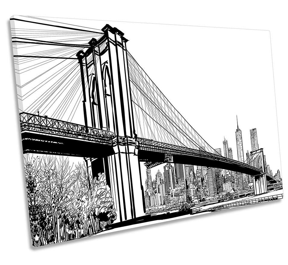 Brooklyn Bridge New York Black & White