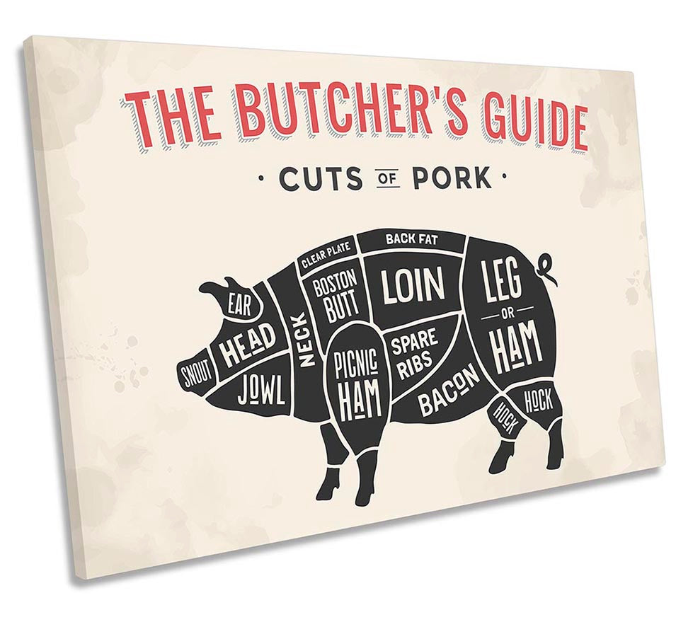 The Butcher's Cuts Guide Pork Beige