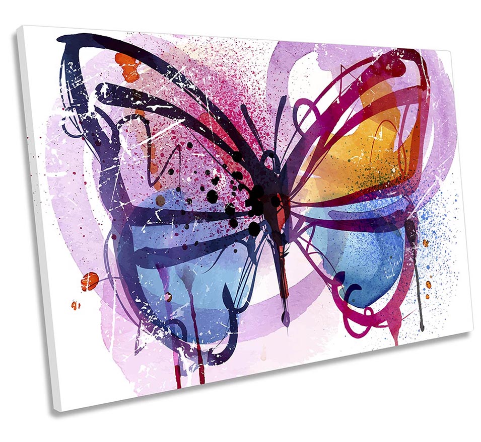 Butterfly Sketch Modern Multi-Coloured