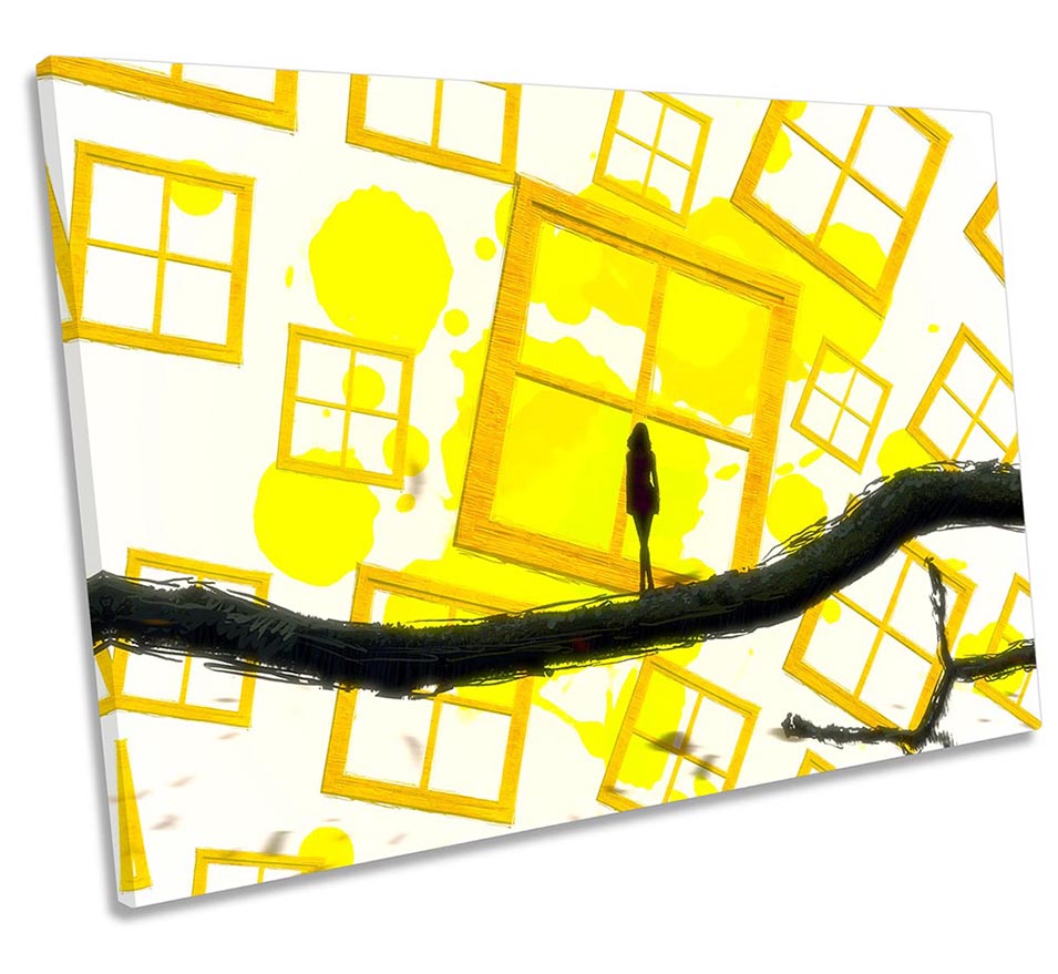 Window Frames Abstract Yellow