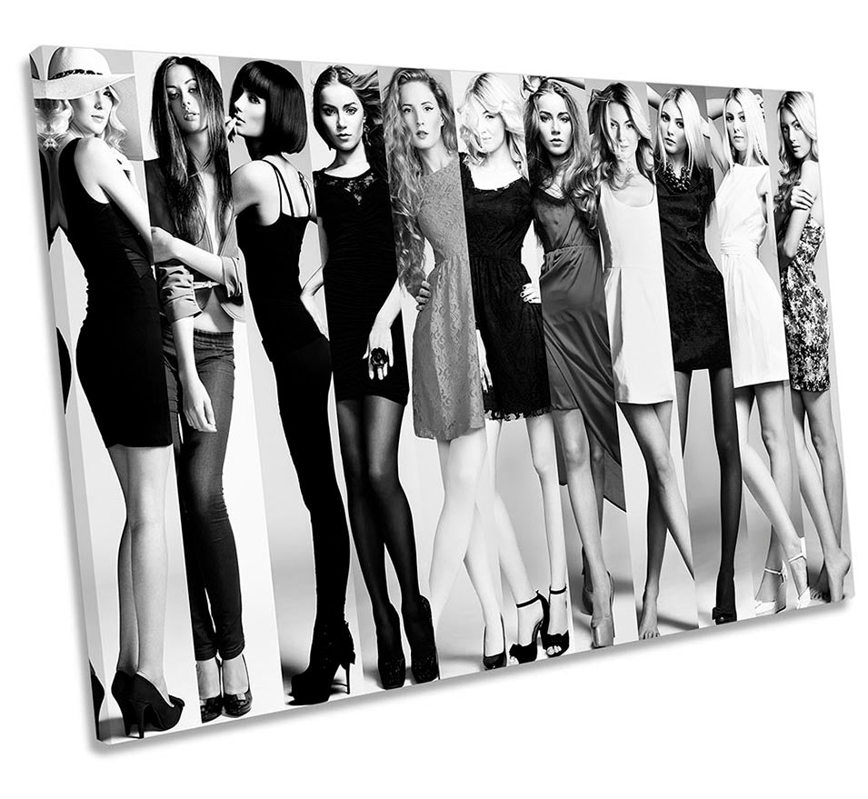 Fashion Dress Shopping Collage Grey