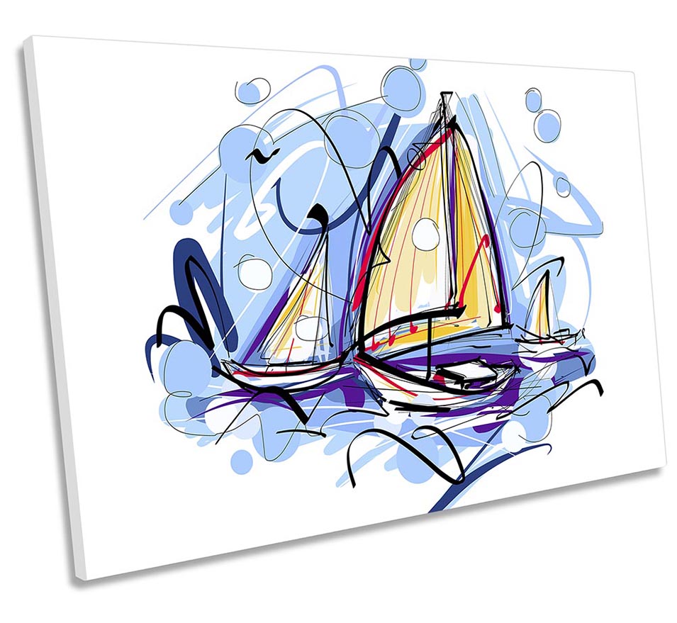 Sail Boat Yacht Seascape Blue