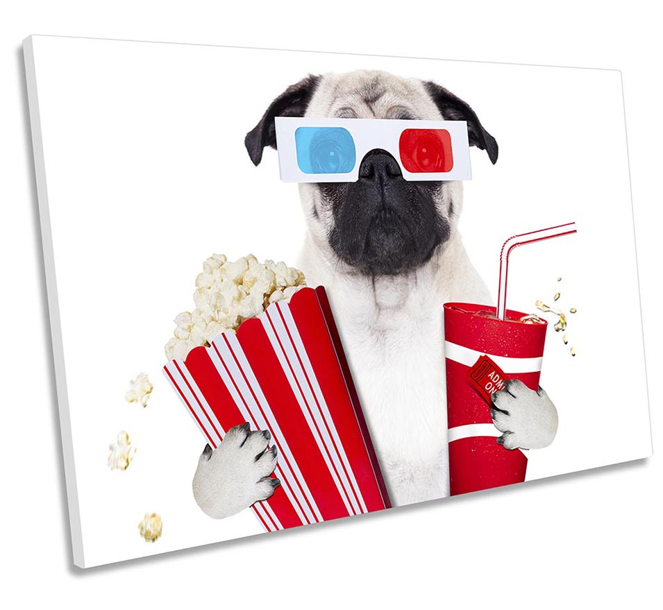 Pug Dog Film Cinema Multi-Coloured