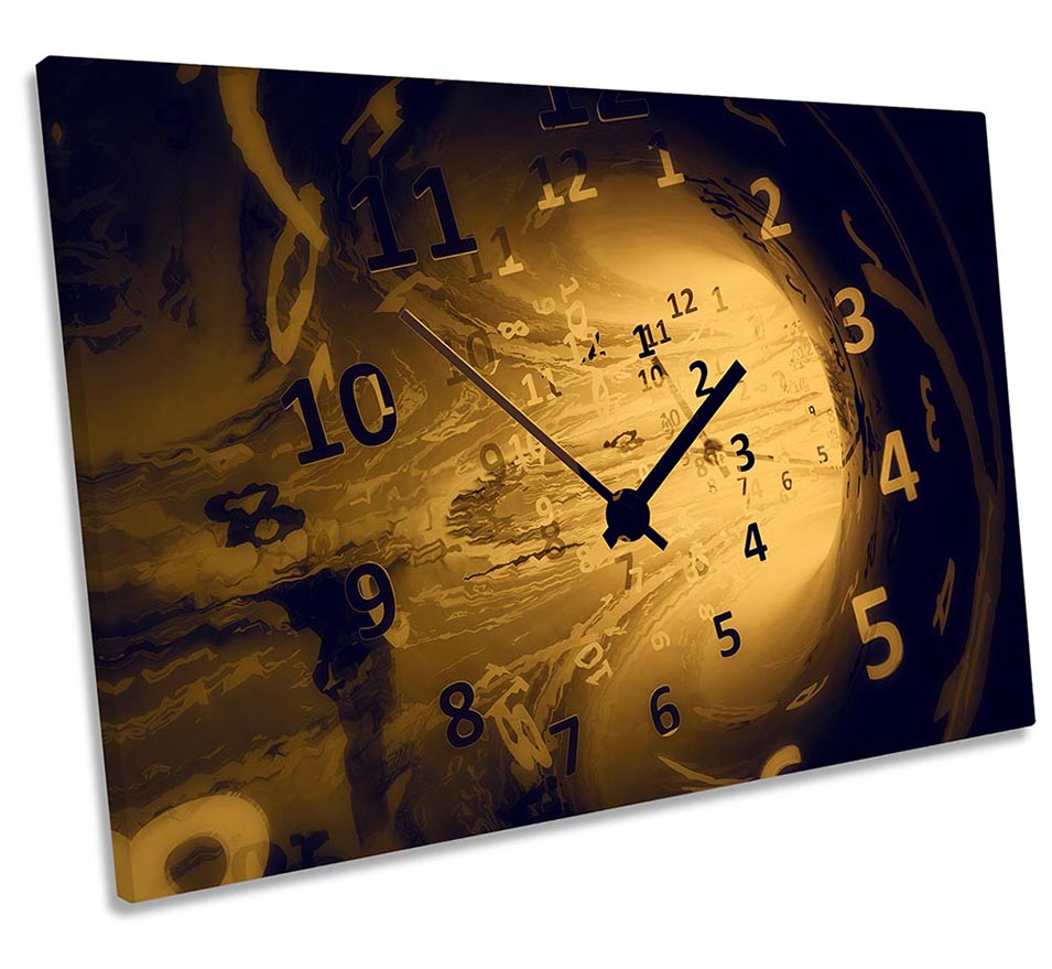Abstract Clock Time Brown