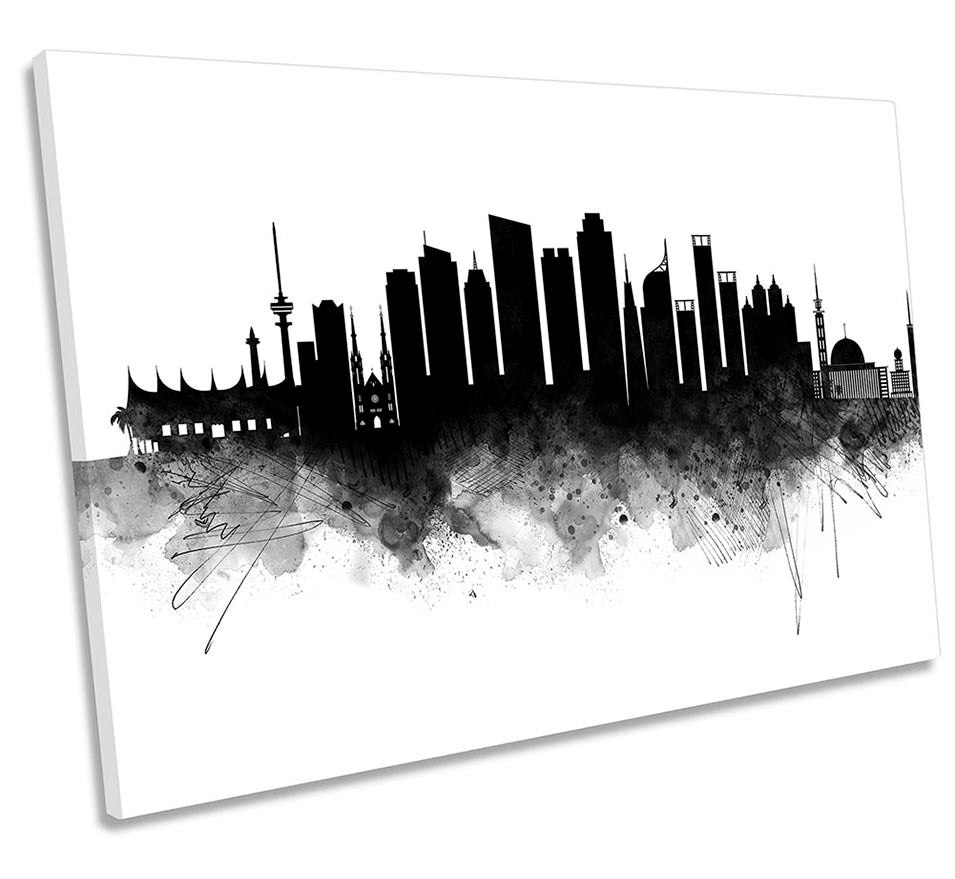 Jakarta Abstract City Skyline Black