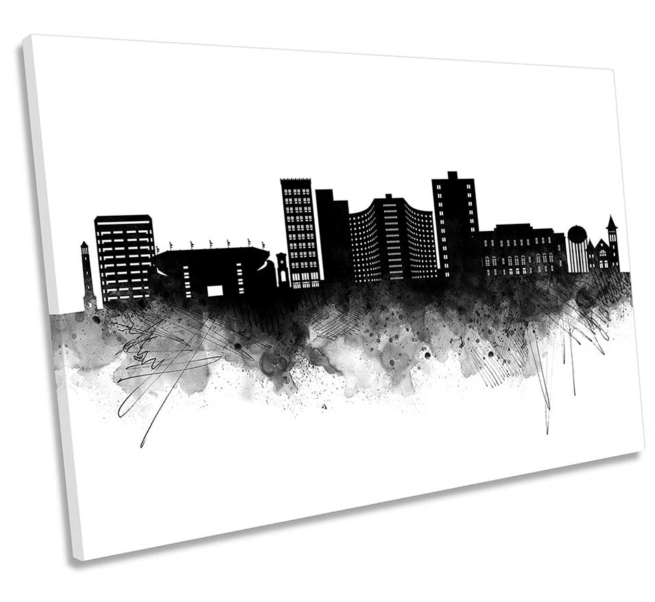 Tuscaloosa Abstract City Skyline Black