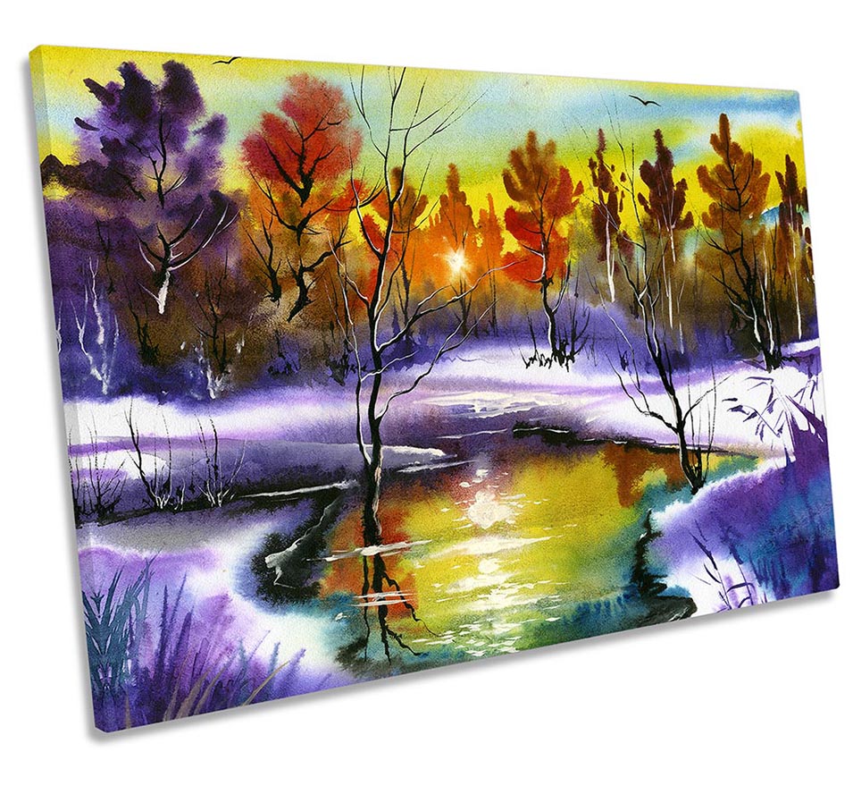 Winter Landscape Repro Multi-Coloured