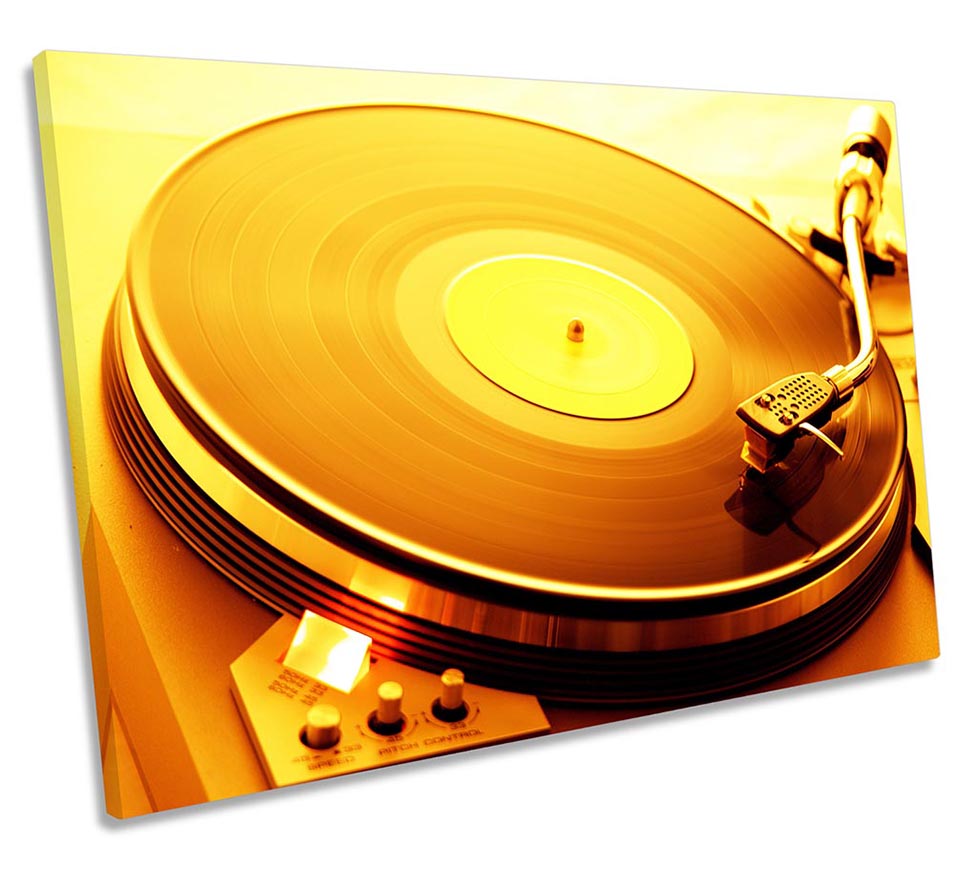 DJ Turntable Vinyl Orange