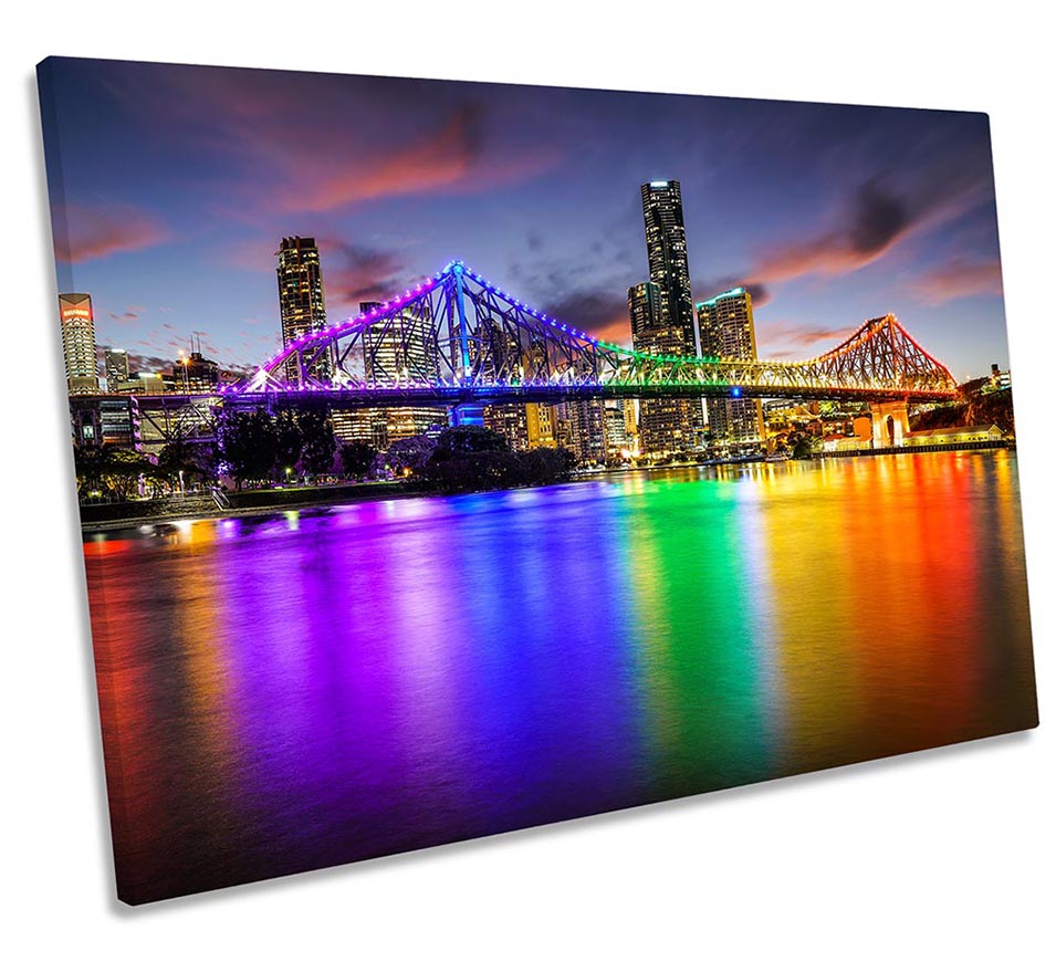 Rainbow Bridge Brisbane Multi-Coloured
