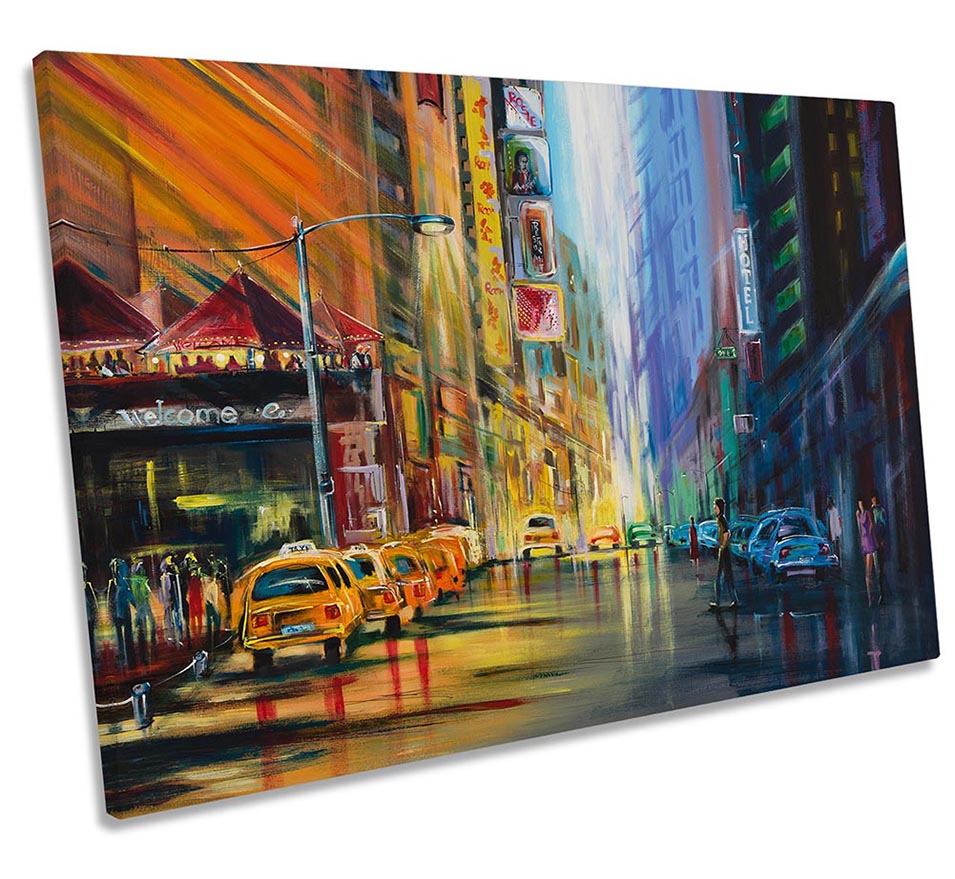 New York City Street Scene Multi-Coloured