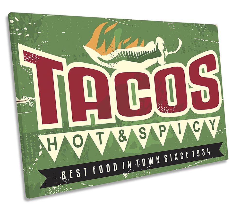 Tacos Retro Kitchen Green