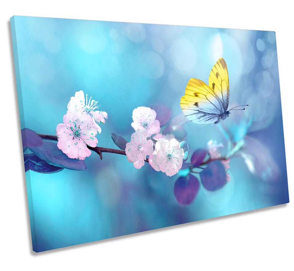 Beautiful Butterfly Flowers Floral Blue