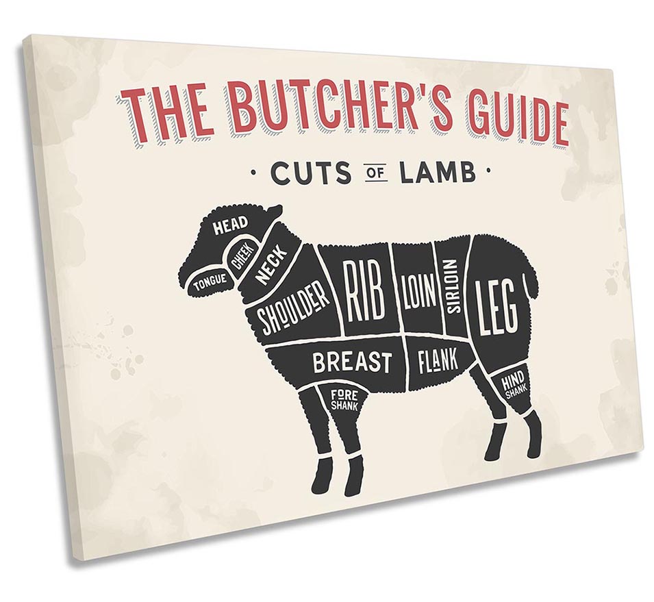 The Butcher's Cuts Guide Lamb Beige