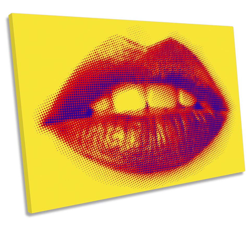 Red Lips Beauty Yellow
