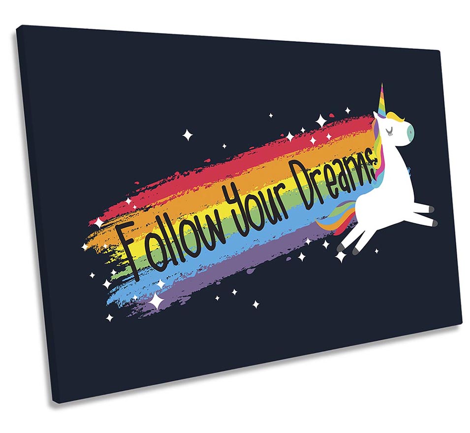 Unicorn Follow Your Dreams Multi-Coloured