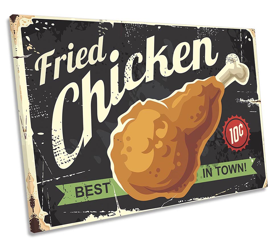 Retro Fried Chicken Kitchen Multi-Coloured