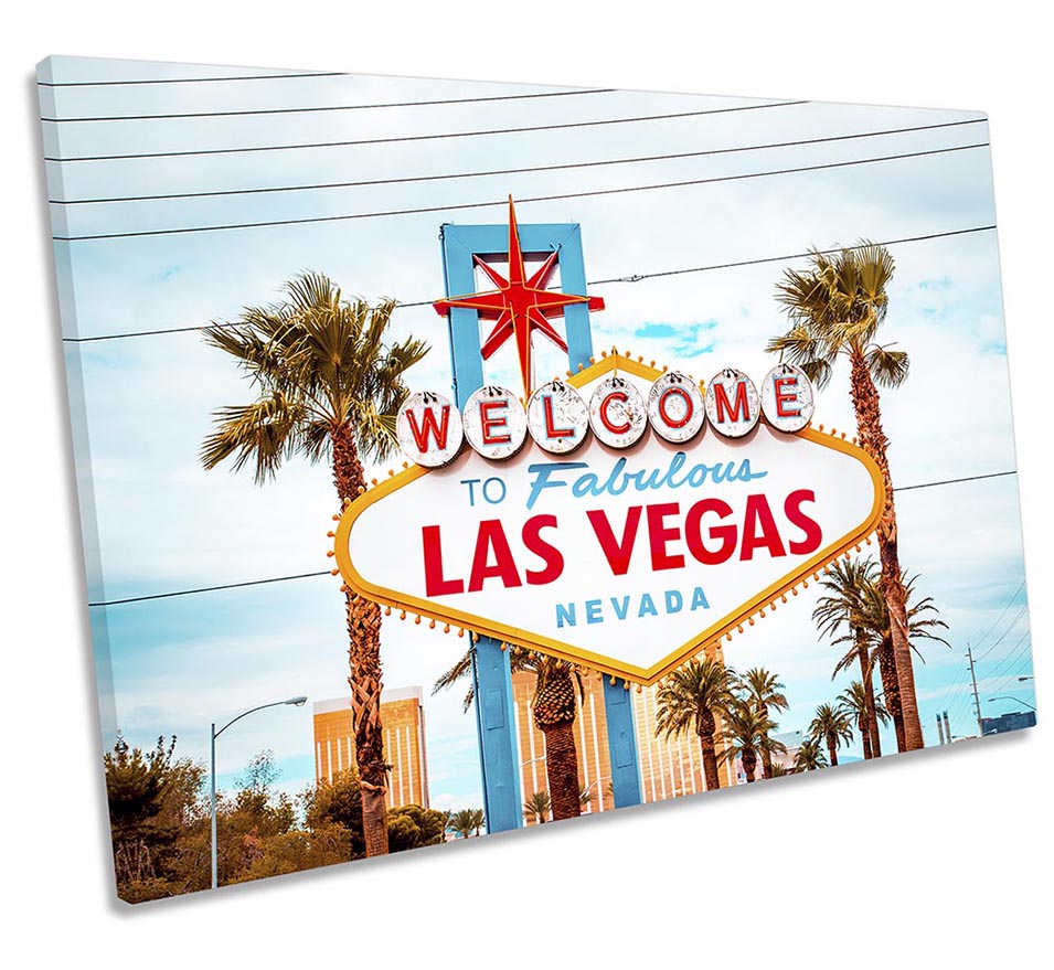 Las Vegas Welcome Sign Blue