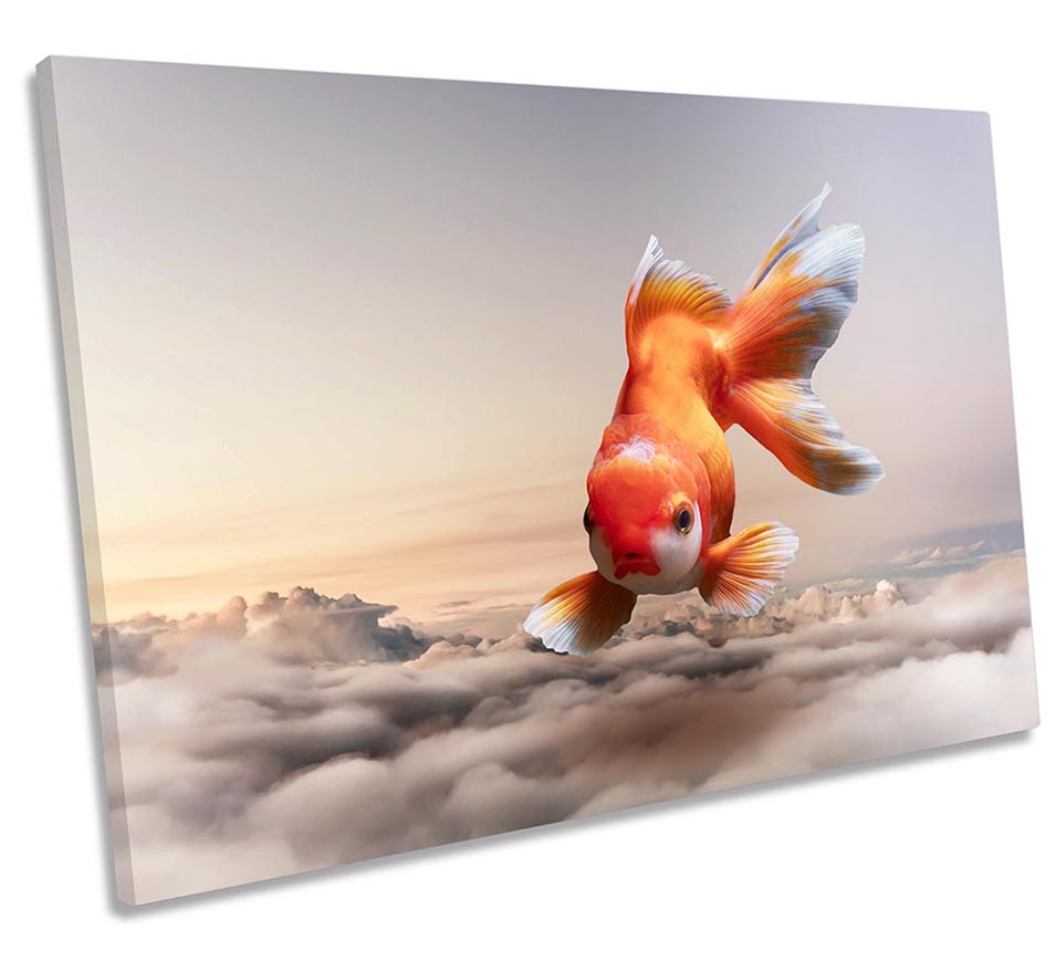 Surreal Goldfish Modern Sky Orange