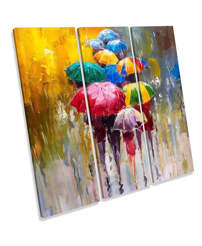 Watercolour Umbrellas Abstract