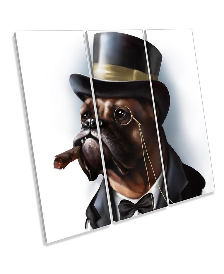 Boxer Dog Cigar Top Hat