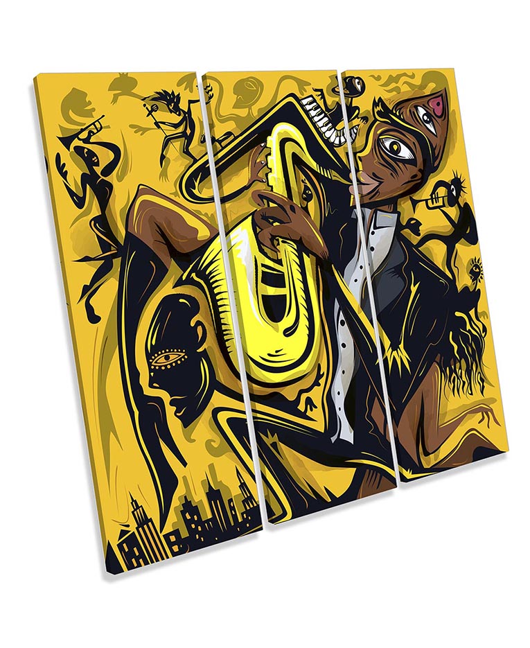 Jazz Music Saxophone Player Yellow