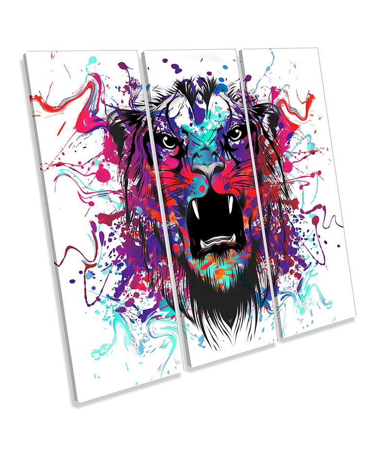 Lion Face Explosion Multi-Coloured