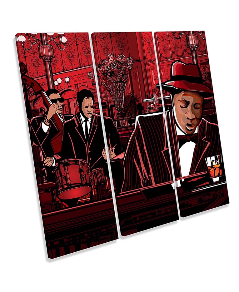 Jazz Band Music Piano Red
