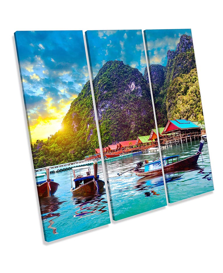 Thailand Boat Seascape Blue