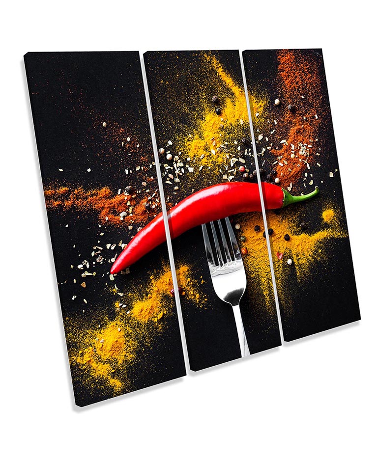 Hot Chilli Spices Fork Kitchen Red