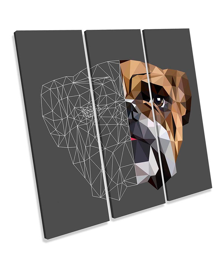 Bulldog Geometric Modern Grey