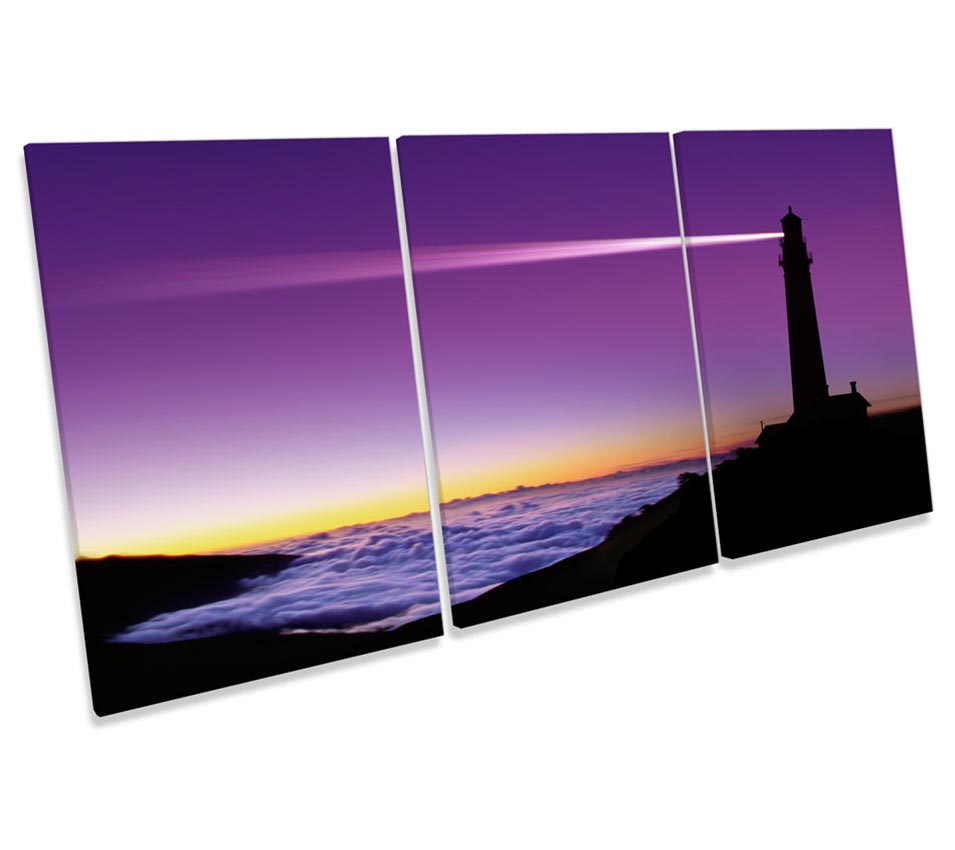 Purple Lighthouse Sunset Beach