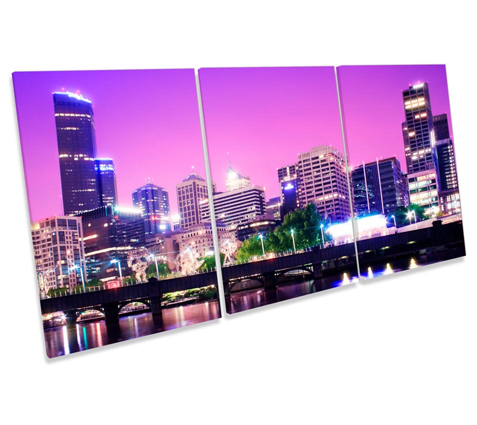 Melbourne Australia Sunset Skyline