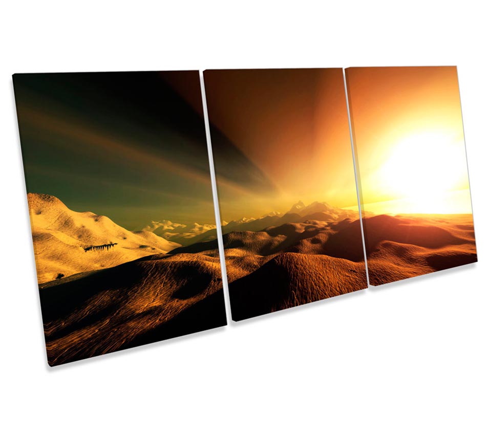 Landscape Sunset Desert Scene