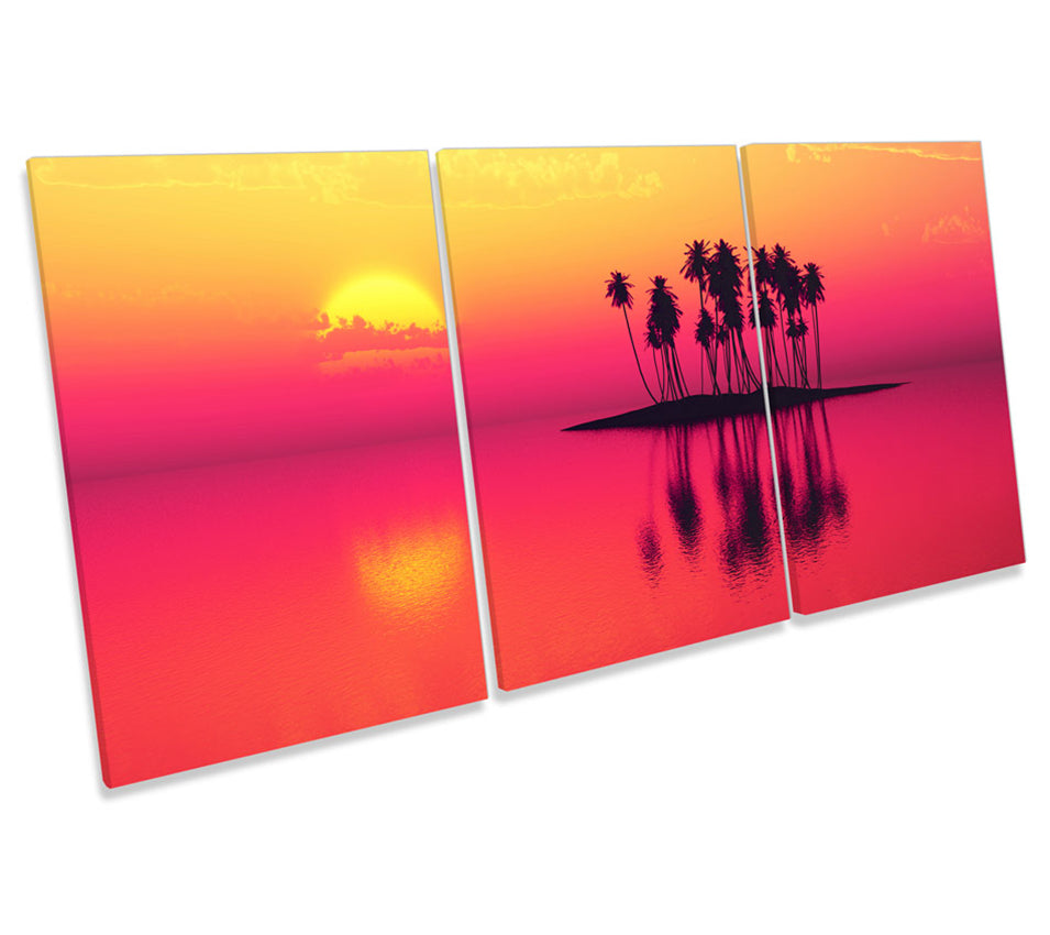Desert Island Sunset Seascape