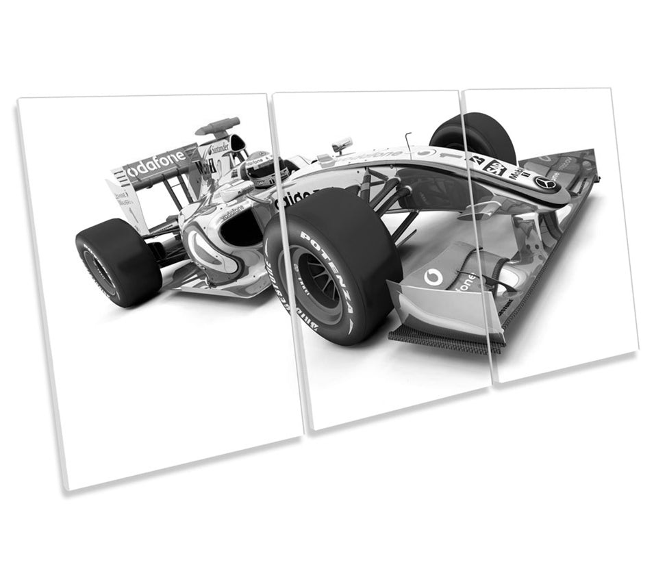 Formula One Race Car F1 B&W