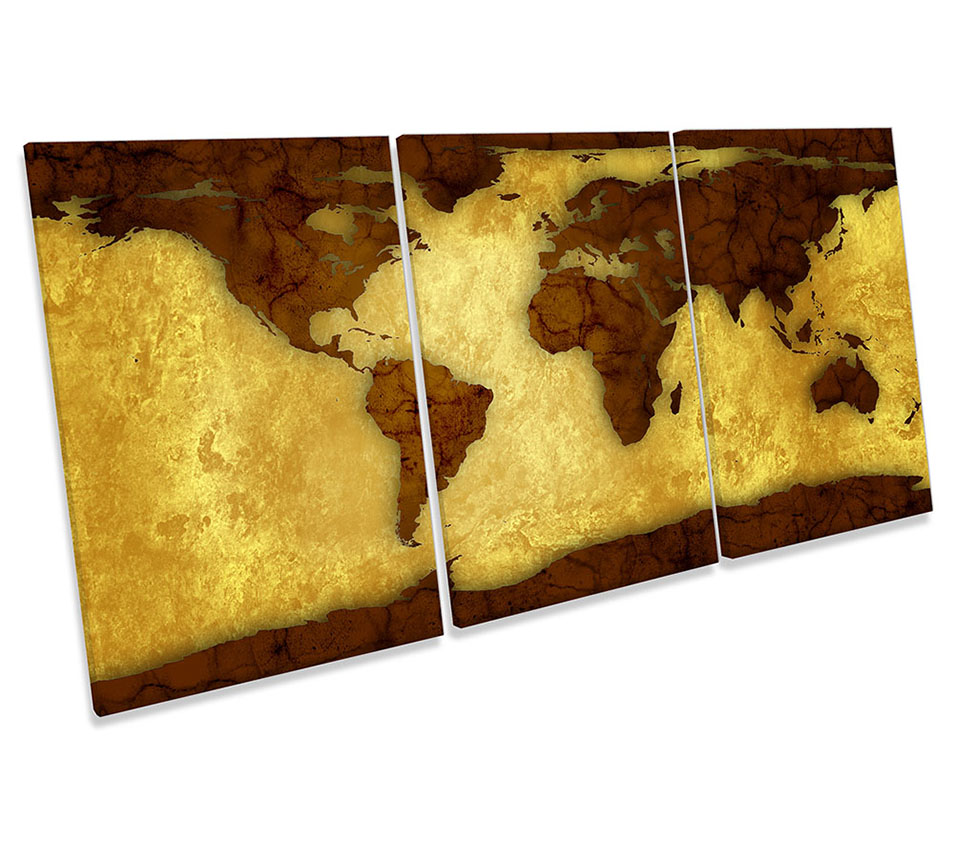 World Map Brown