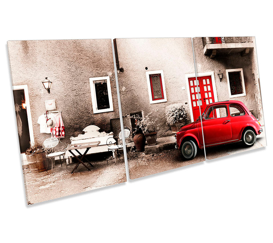 Red Car Italy Vintage