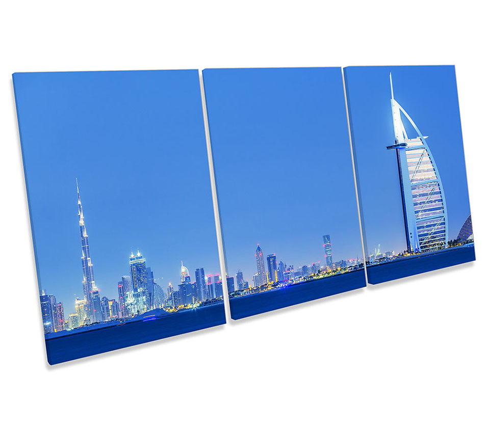 Dubai Skyline Blue Night