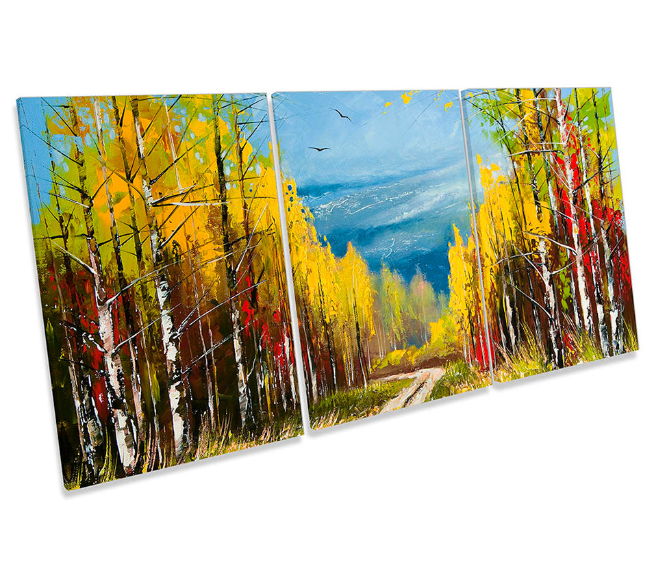 Autumn Forest Painting Repro