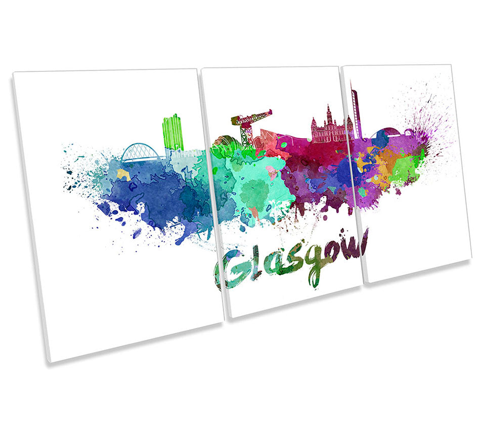 Glasgow Watercolour Skyline