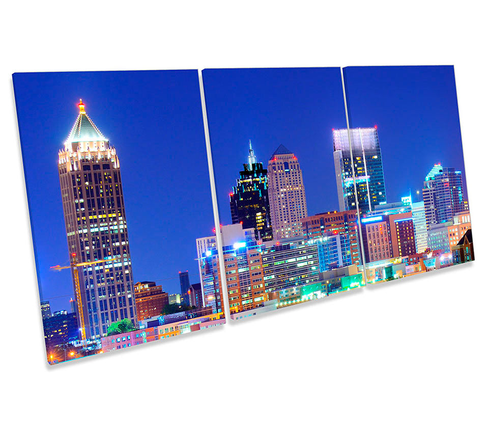 Atlanta Georgia City Skyline Blue