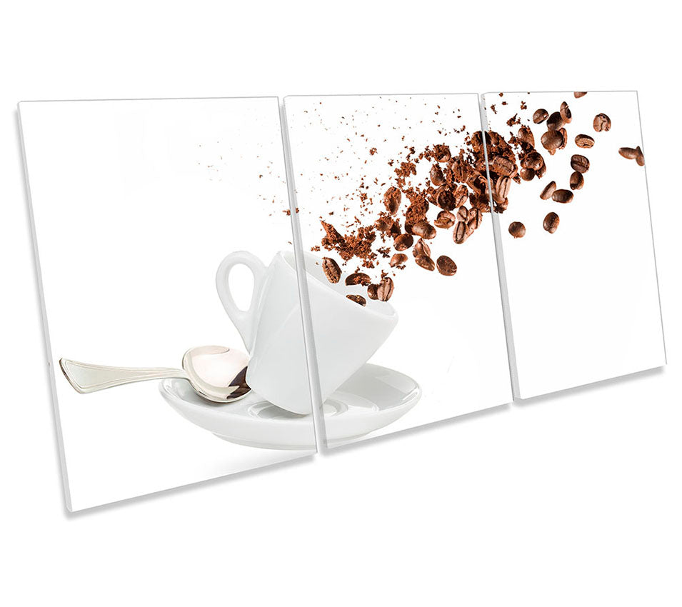 Brown Coffee Beans Cup White