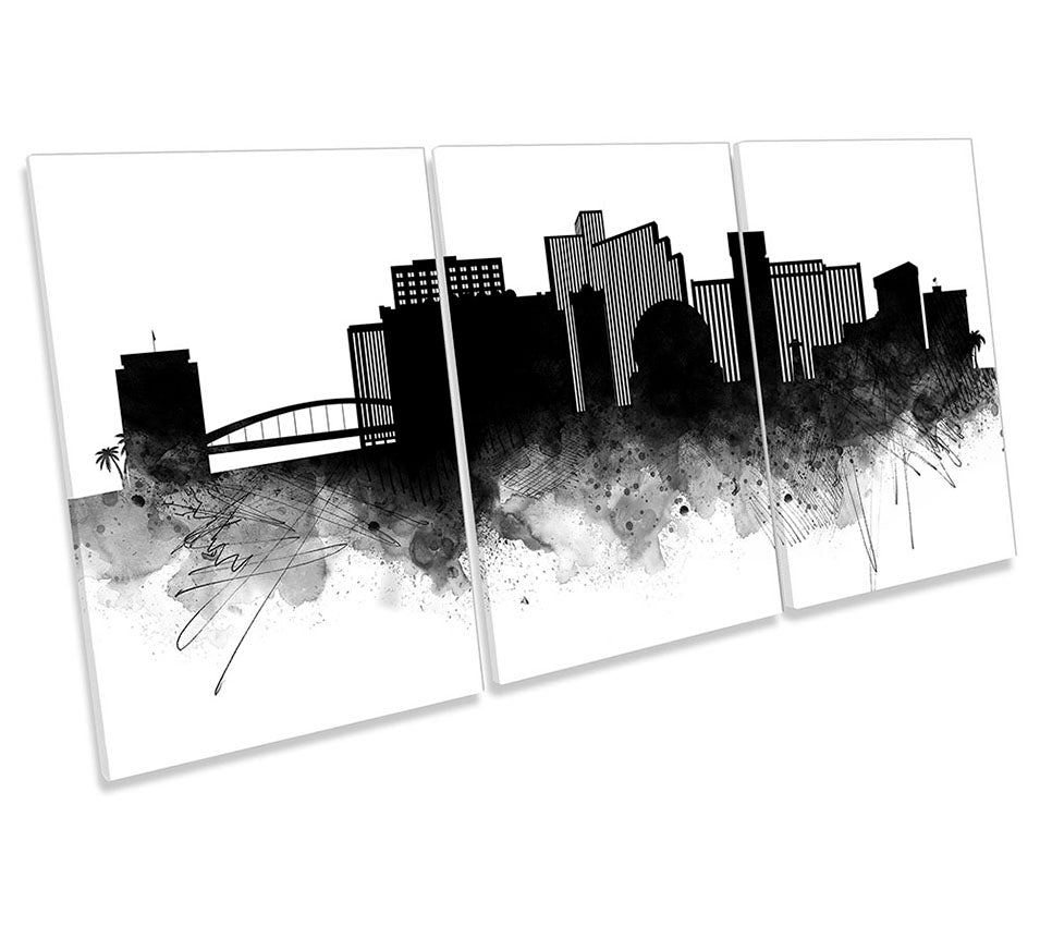 Reno Abstract City Skyline Black